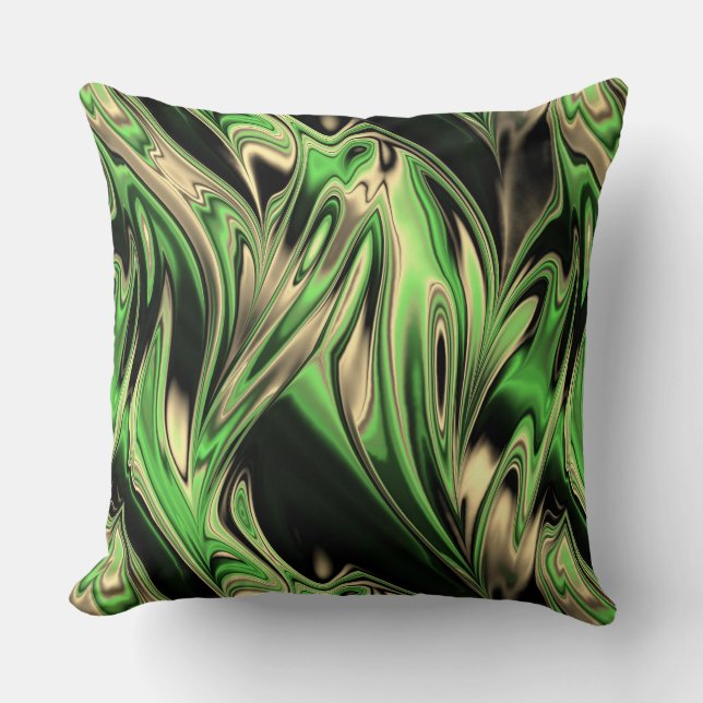 Fractal Marble 6-3 Throw Pillow (Front)