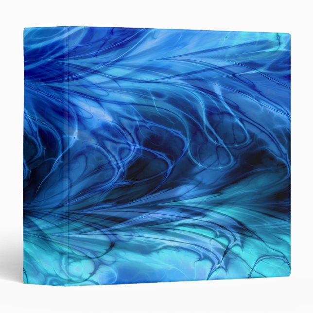 Fractal Marble Blue Binder (Front/Spine)