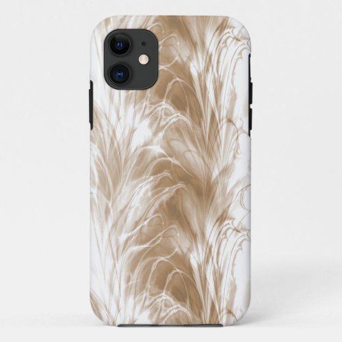 Fractal Marble Coffee Cream iPhone 11 Case