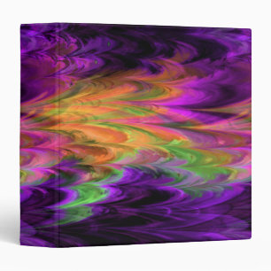 Fractal Marble Rainbow Binder