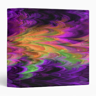 Fractal Marble Rainbow Binder