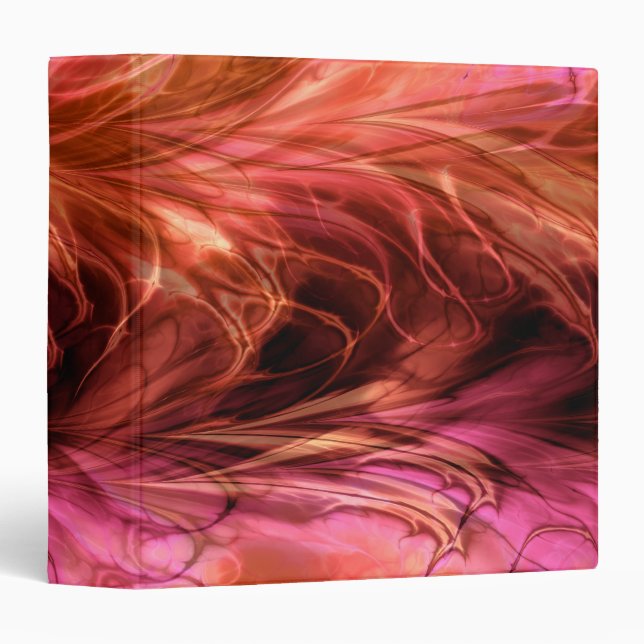 Fractal Marble Red Binder (Front/Spine)