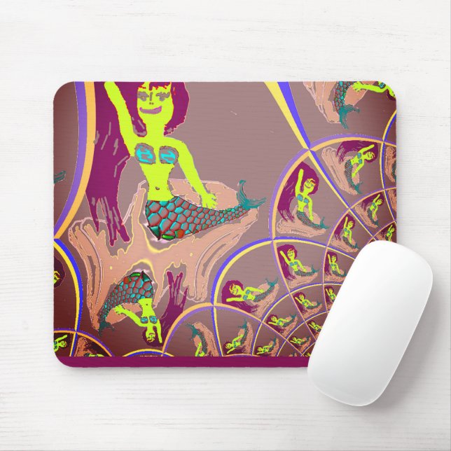 Fractal Mermaid Fantasy Mouse Pad (With Mouse)