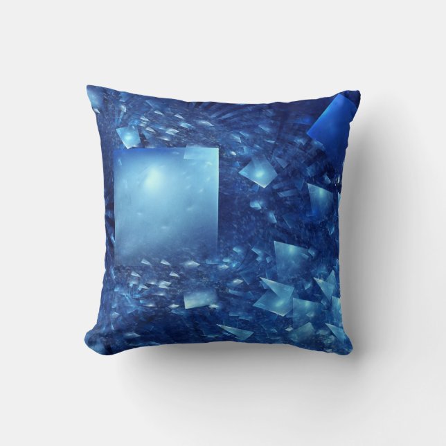 Fractal Mirrors Throw Pillow (Front)