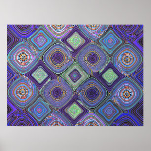 Fractal Mosaic 2 Abstract Art Poster