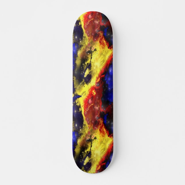 Fractal Nebula 1 Skateboard Deck (Front)