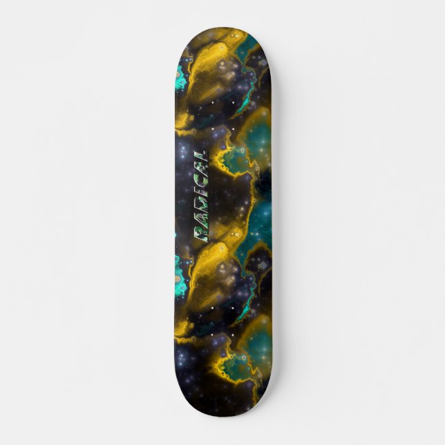 Fractal Nebula 4 Skateboard Deck (Front)