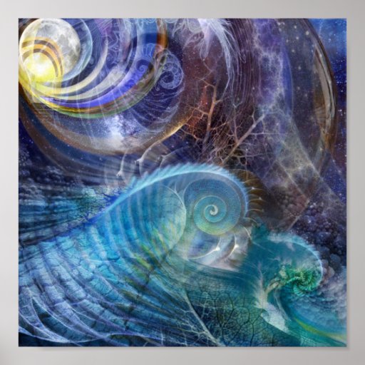 Fractal Ocean Poster | Zazzle