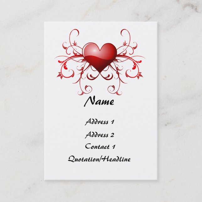Fractal of heart - Customized Business Card (Front)