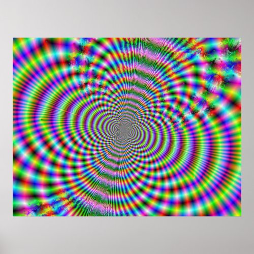 Fractal Optical Illusion 2 Poster