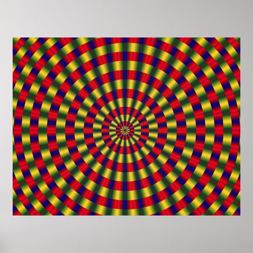 Fractal Optical Illusion Poster