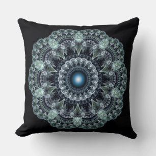 Fractal oriental design throw pillow