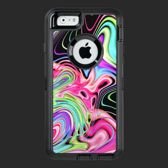 Fractal Pastel Brights OtterBox Defender iPhone Case