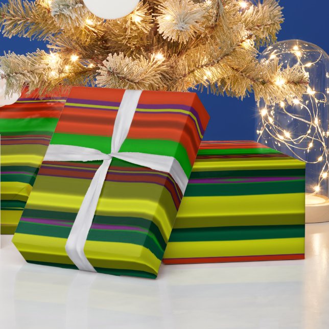 ~ Fractal Pattern Multicolored ~ Christmas ~ Wrapping Paper (Holidays)