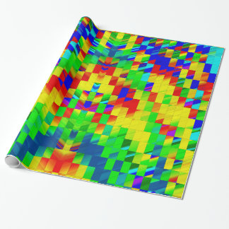 ~ Fractal Pattern MULTICOLORED Shades ~ Wrapping Paper