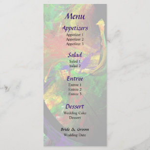 Fractal - Peacock Wedding Menu