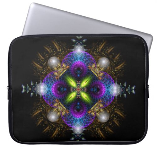 Fractal Pearls Geometric Art Notebook Laptop Sleeve