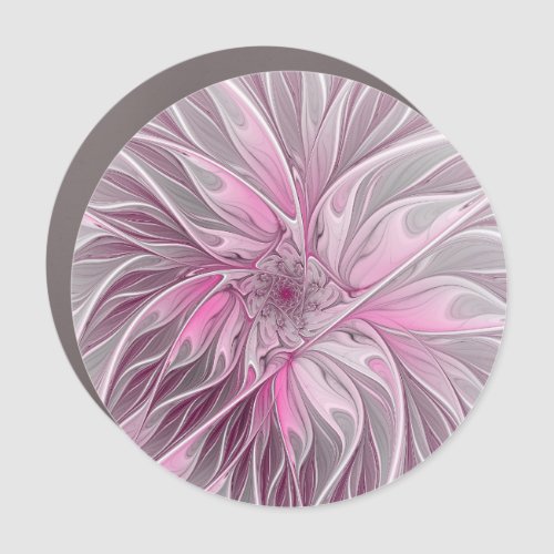 Fractal Pink Flower Dream Floral Fantasy Pattern Car Magnet