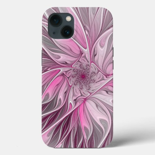 Fractal Pink Flower Dream Floral Fantasy Pattern iPhone 13 Case