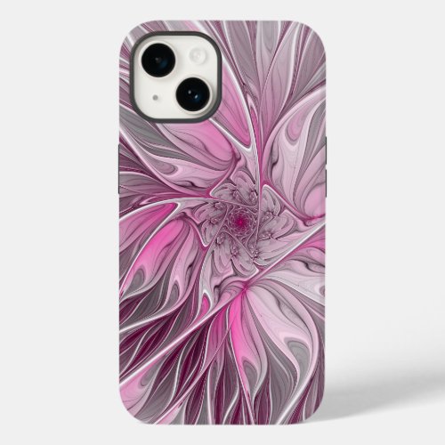 Fractal Pink Flower Dream Floral Fantasy Pattern Case_Mate iPhone 14 Case