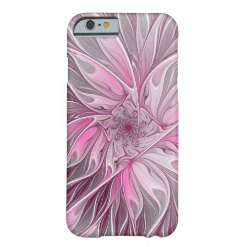 Fractal Pink Flower Dream Floral Fantasy Pattern Barely There iPhone 6 Case