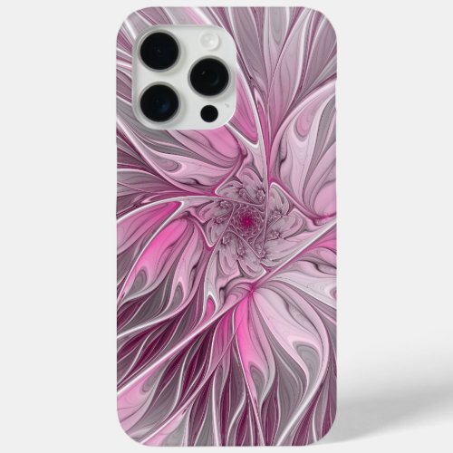 Fractal Pink Flower Dream Floral Fantasy Pattern iPhone 15 Pro Max Case