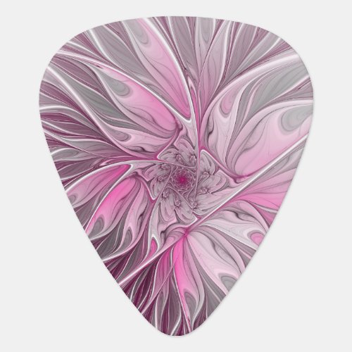 Fractal Pink Flower Dream Floral Fantasy Pattern Guitar Pick