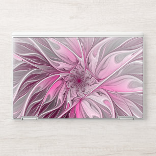 Fractal Pink Flower Dream, Floral Fantasy Pattern HP Laptop Skin