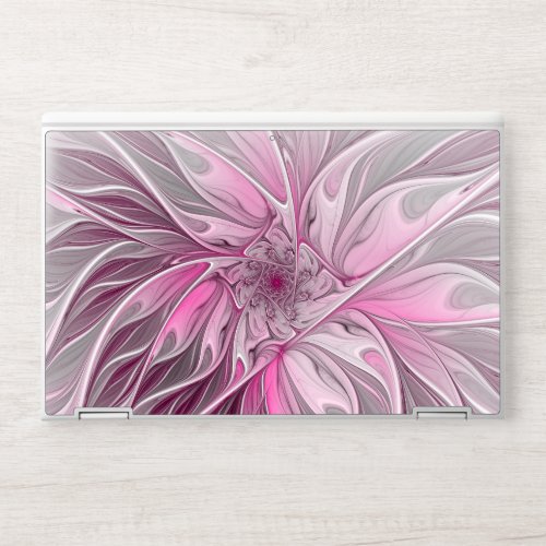 Fractal Pink Flower Dream Floral Fantasy Pattern HP Laptop Skin