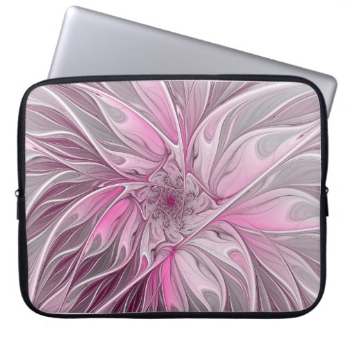 Fractal Pink Flower Dream floral Fantasy Pattern Laptop Sleeve