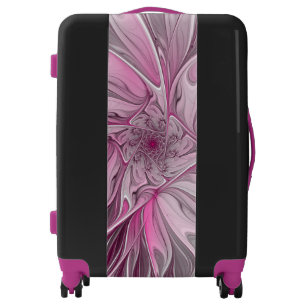 Fractal Pink Flower Dream, floral Fantasy Pattern Luggage