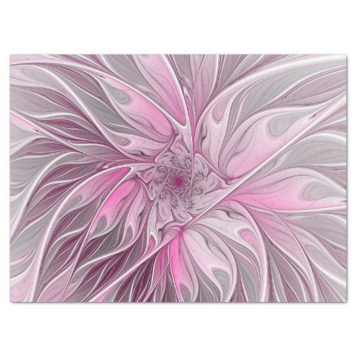 Fractal Pink Flower Dream Floral Fantasy Pattern Tissue Paper