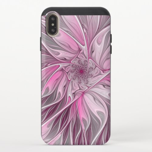 Fractal Pink Flower Dream Floral Fantasy Pattern iPhone XS Max Slider Case