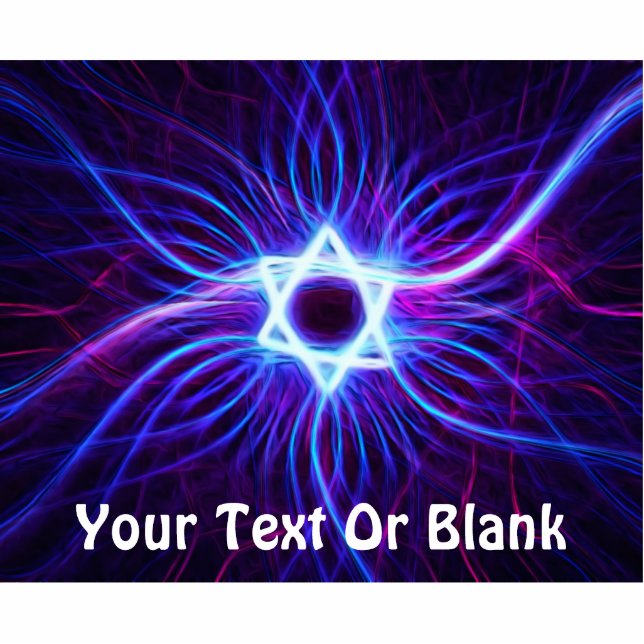 Fractal Plasma Magen David Cutout (Front)