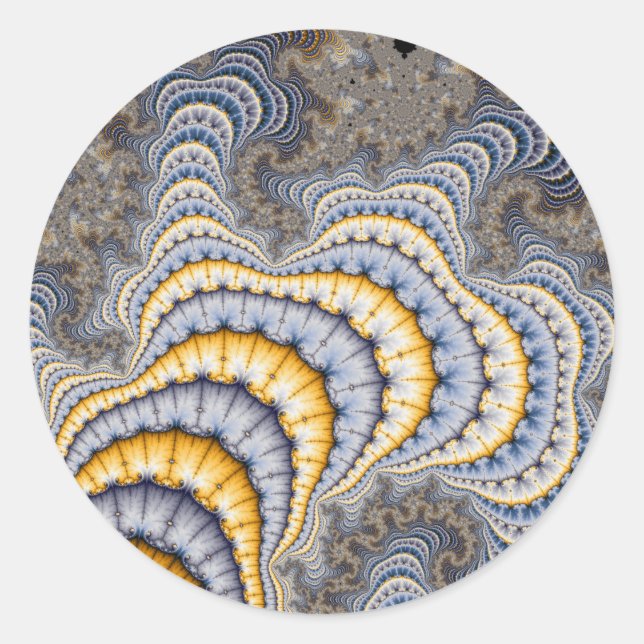 Fractal Plates - Fractal Classic Round Sticker (Front)