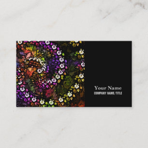 fractal purple Psychedelic Rainbow Spiral Trippy Business Card