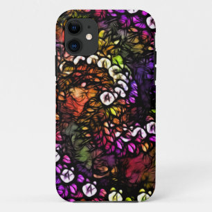 fractal purple Psychedelic Rainbow Spiral Trippy iPhone 11 Case