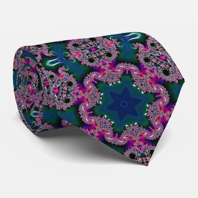 Fractal Radiance Neck Tie (Rolled)