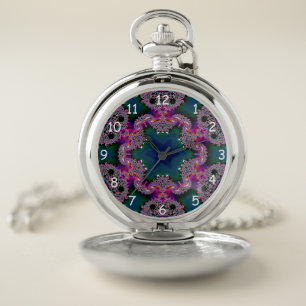 Fractal Radiance  Pocket Watch
