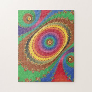 Fractal Rainbow Jigsaw Puzzle by zzl_157558655514628 at Zazzle