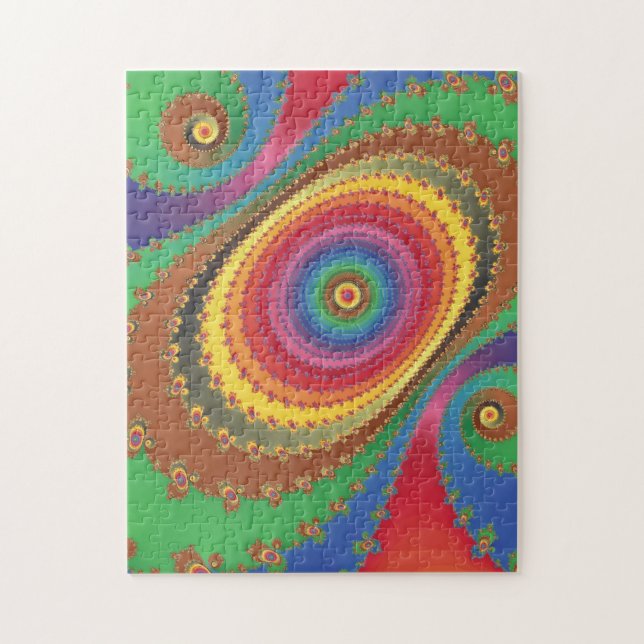 Fractal rainbow jigsaw puzzle (Vertical)