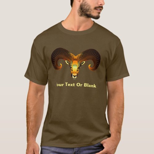 Fractal Rams Head T_Shirt