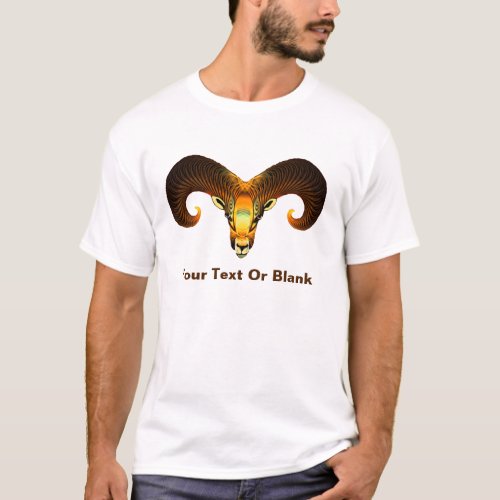 Fractal Rams Head T_Shirt