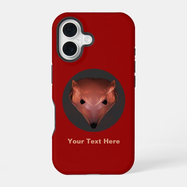 Fractal Red Fox Iphone Case (Back)