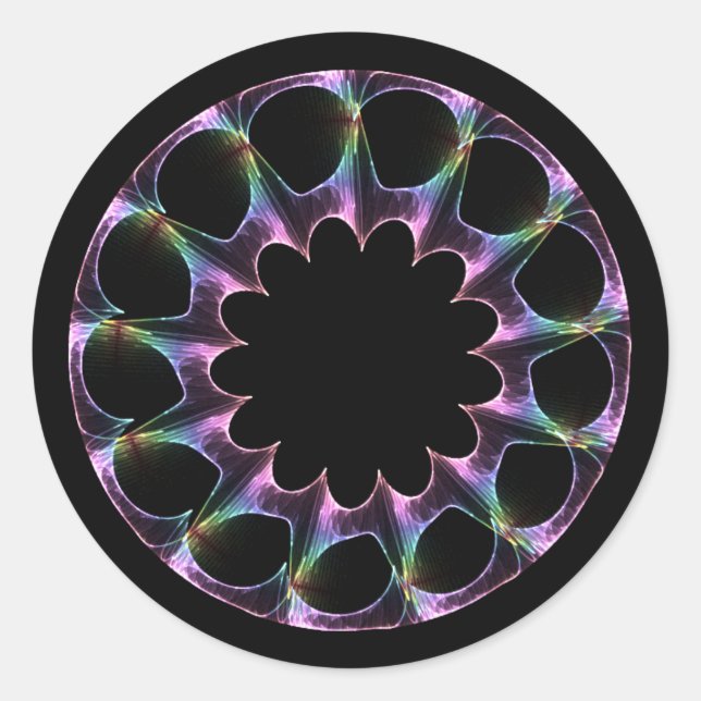 Fractal Ring - Sun Catcher Classic Round Sticker (Front)