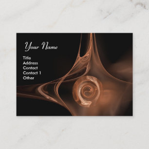 FRACTAL ROSE 1 bright brown black Business Card