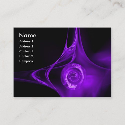 FRACTAL ROSE 1 bright purple pink black Business Card
