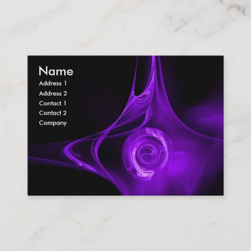Customizable FRACTAL ROSE 1 bright purple pink black Business Card
