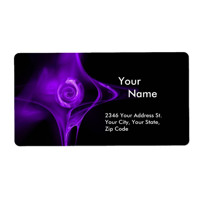 FRACTAL ROSE 1 Purple Violet Black Label (Front)