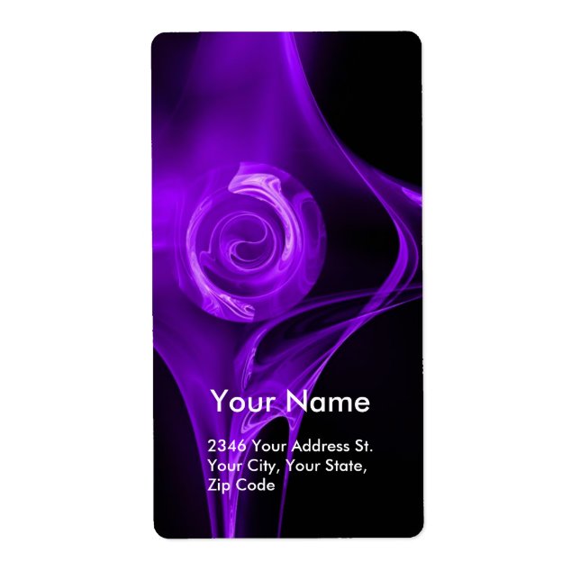 FRACTAL ROSE 1 Purple Violet Black Label (Front)